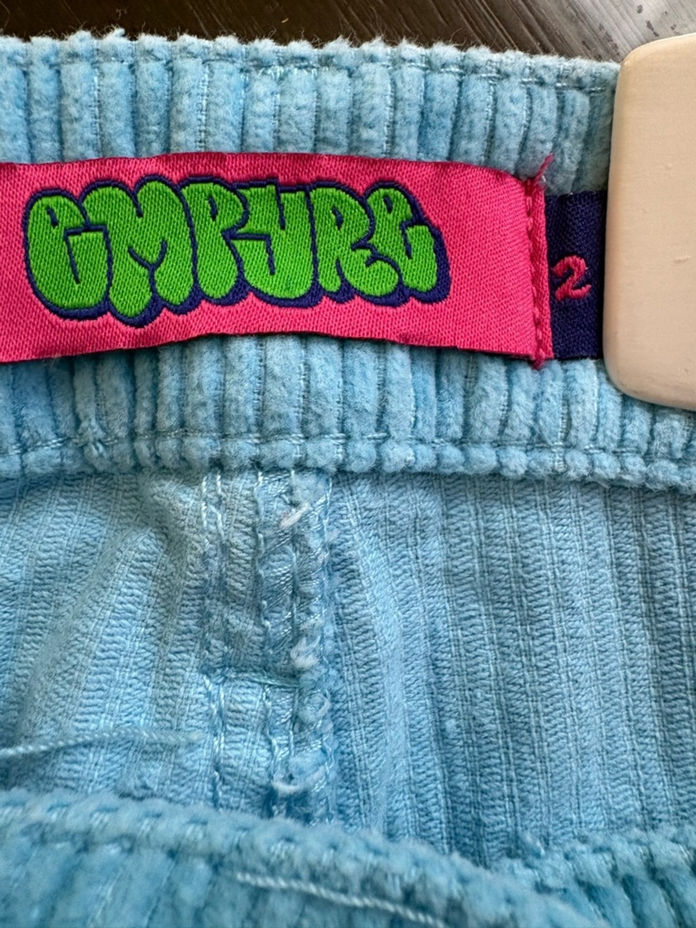 Empyre Tori Blue Corduroy women’s skateboard jeans, Sz 2, fit bigger. - Picture 7 of 12
